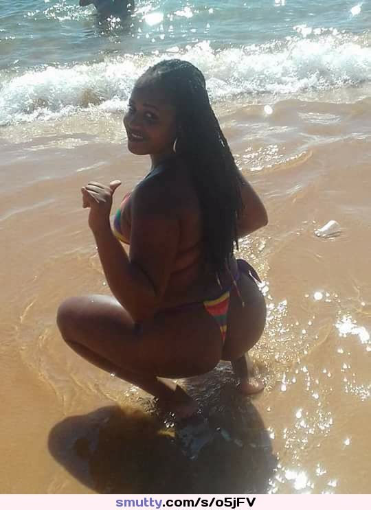 #girlsfromfacebook #gstrings #ass #bigass #bigbutt #nigga #black #squatting #nonnued #brazilian #lookingatcamera #beach