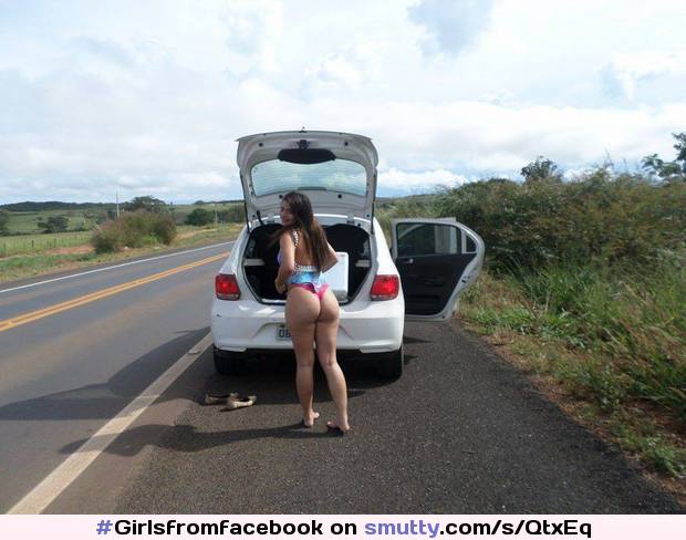 #Girlsfromfacebook #ass #frombehind #public #car #highway #brazilian #gstring