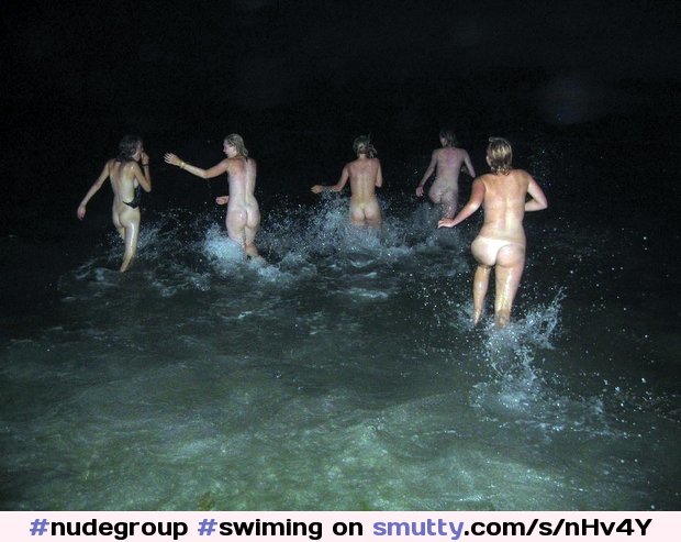 #nudegroup #swiming #atnight #beach