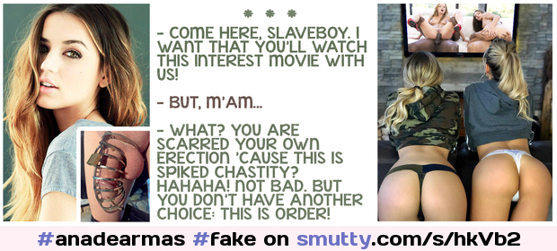 #anadearmas #fake #mistress #caption #chastity #sexslave #femdom #keyholder #cruel #goodboy