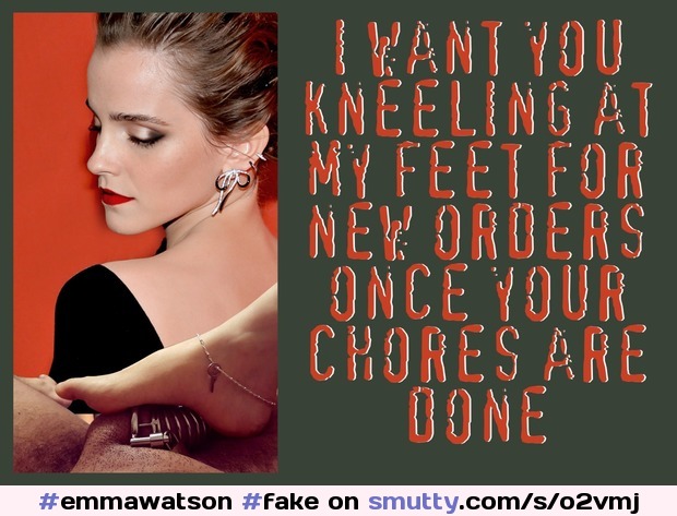 #emmawatson #fake #mistress #slave #swc #cuckold #femdom #chastity #caption