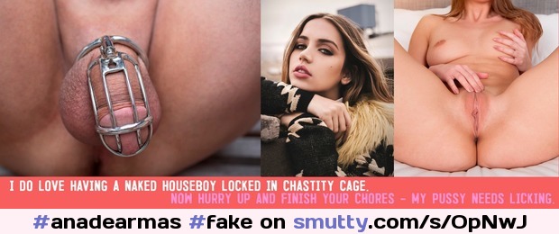 #anadearmas #fake #mistress #caption #chastity #sexslave #femdom #keyholder #pussylicking #goodboy