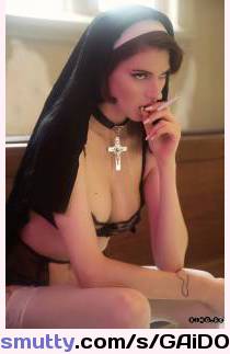 #choker  #goodchristiangirl #nonnude #nun #reneeruin #smoking #sultry