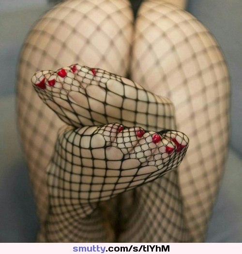 #sexy#fishnetStockings#paintedtoenails