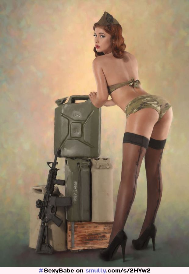 #SexyBabe#militarygarb#greatassandlegs#StockingsandHeels