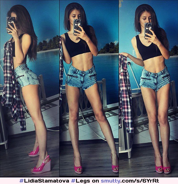 #LidiaStamatova#Legs#LongLegs#Highheels#Shorts#Clothed#NN#NonNude#Brunette#Cute#Pretty#FlatStomach#Teen#Young#JeansShorts#Hot#Sexy#Perfect