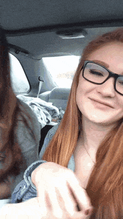#lesbian #lesbians #lesbiangif #lesbiankiss #lesbiankissinggif #touching #caressing #smallboobs #car #glasses #cute