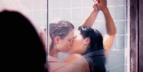#lesbian #lesbians #lesbianGIF #GIF #wet #shower #showering #kiss #kissing #caught #voyeur