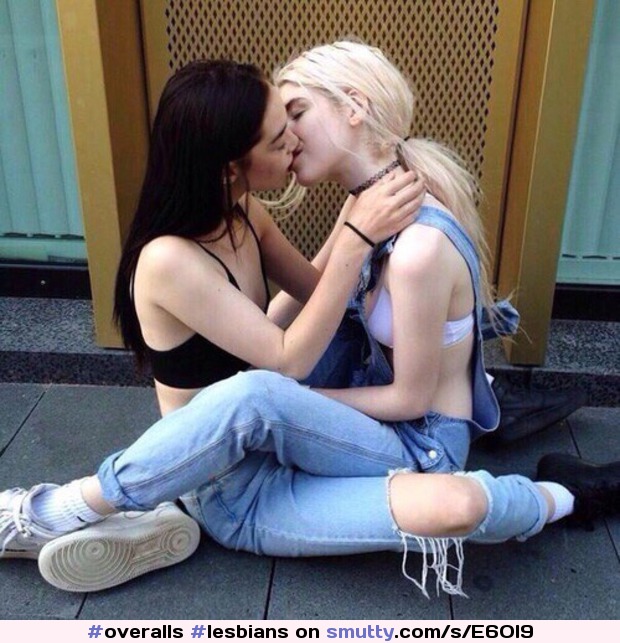#overalls #lesbians #pale #petite #choker #kissing #smallboobs