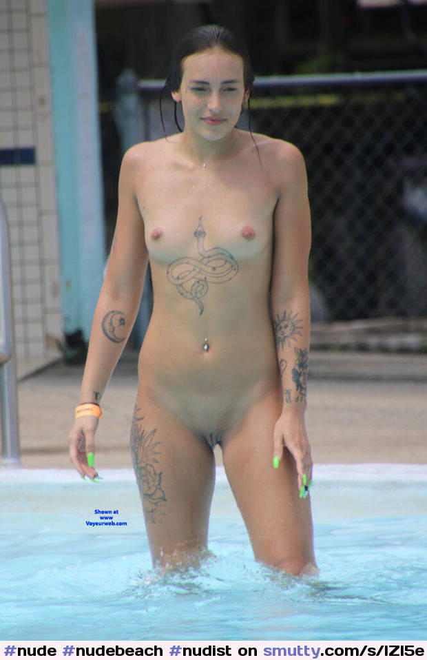 #nude #nudebeach #nudist #toplessbeach #beach #ocean #wet #smile #smiling #smallboobs #tinytits #amateur #Pale #ink #tattoo