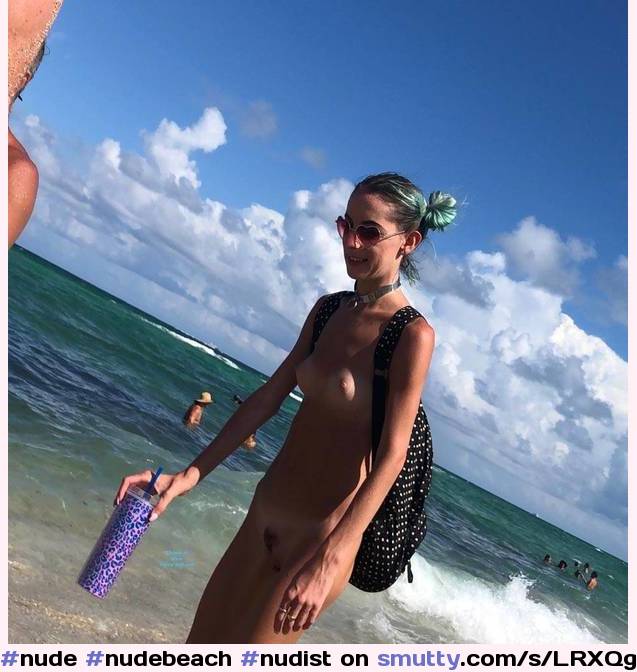 #nude #nudebeach #nudist #toplessbeach #beach #ocean #wet #tanlines #smallboobs #sunglasses #amateur