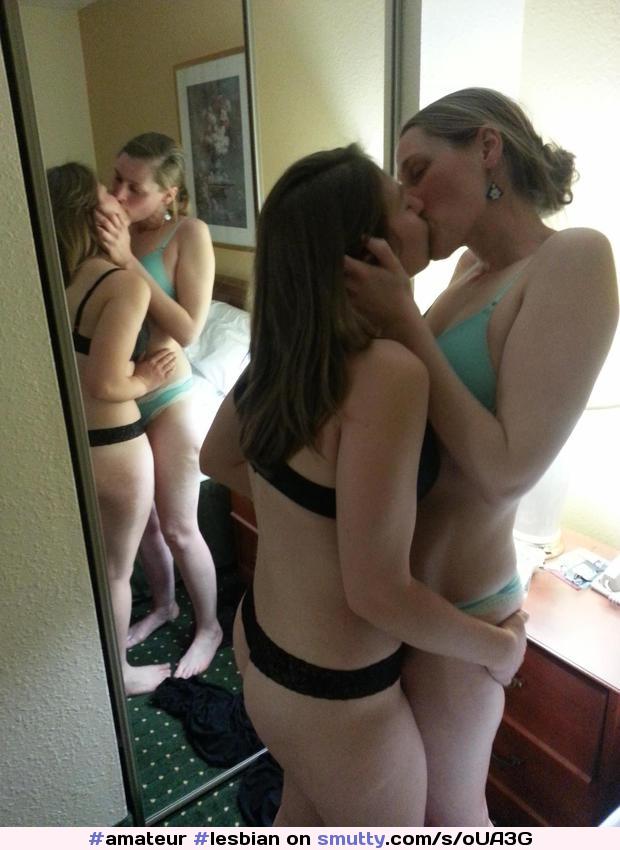 #amateur #lesbian #amateurlesbian #kissing #caressing #pale #mirror #lingerie