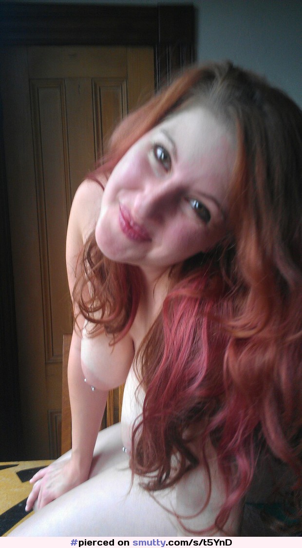 #pierced #piercednipples #curvy #pale #redhead #smile #smmiling #cute #adorable