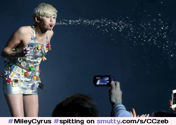 #MileyCyrus #spitting