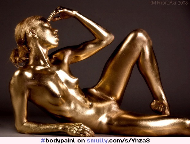 #bodypaint #bodypainting #gold #gilded #color #glossy