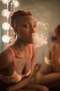 #emo#blackgirl#smoking#AsianAndBlacks