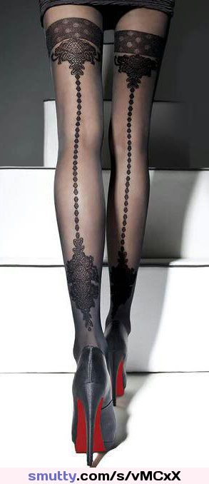 #patternedstockings #SuspenderStockings #Louboutin #highheels #highheelsandstockings