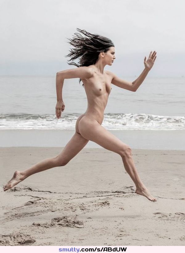 Kendall Jenner fully nude on a beach photosoot by Russell James