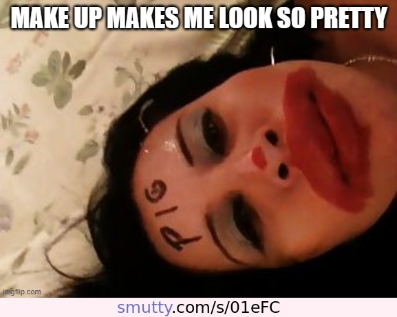 #pig #fuckpig #slut #bodywriting #makeup
