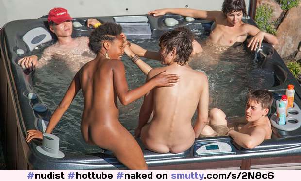 #nudist #hottube #naked #outside #group #ass #black #ebony