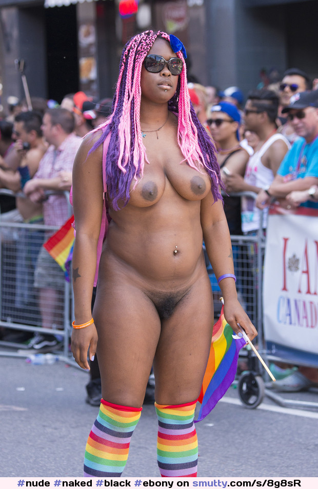 #nude #naked #black #ebony #public #nipples #parade #pride #sexy #exhibitionist #nudist #nipples
