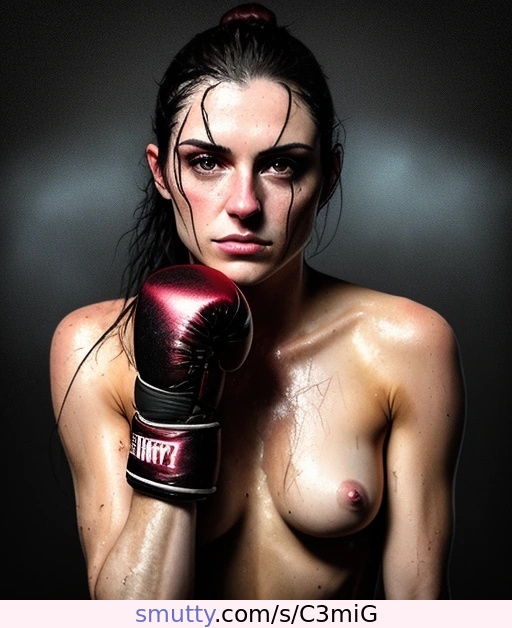 #Franzoidarkfightertheme , #photography , #topless , #boxing , #box , #gloves , #fighter , #eyecontact , #ai , #sexyai , #halfoftheset