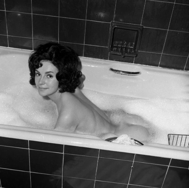 #bath #bathing #bathtub #nude #vintage #soapy #suds #water