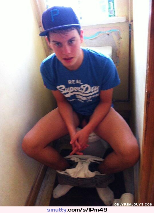 #bathroom #toilet #ballcap #frat #college  #twink
