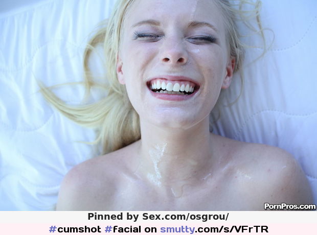 #cumshot #facial #cumonface #blonde #eyesclosed #smile #pale #skinny #amateur