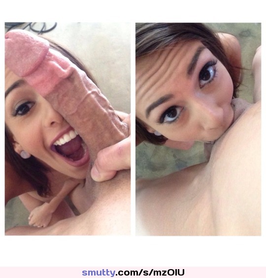 #selfie #beforeandafter #cocksucking #deepthroat #eyecontact #happygirl #nicecock