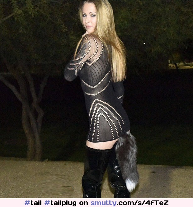 #tail #tailplug #seethroughdress #boots #outside