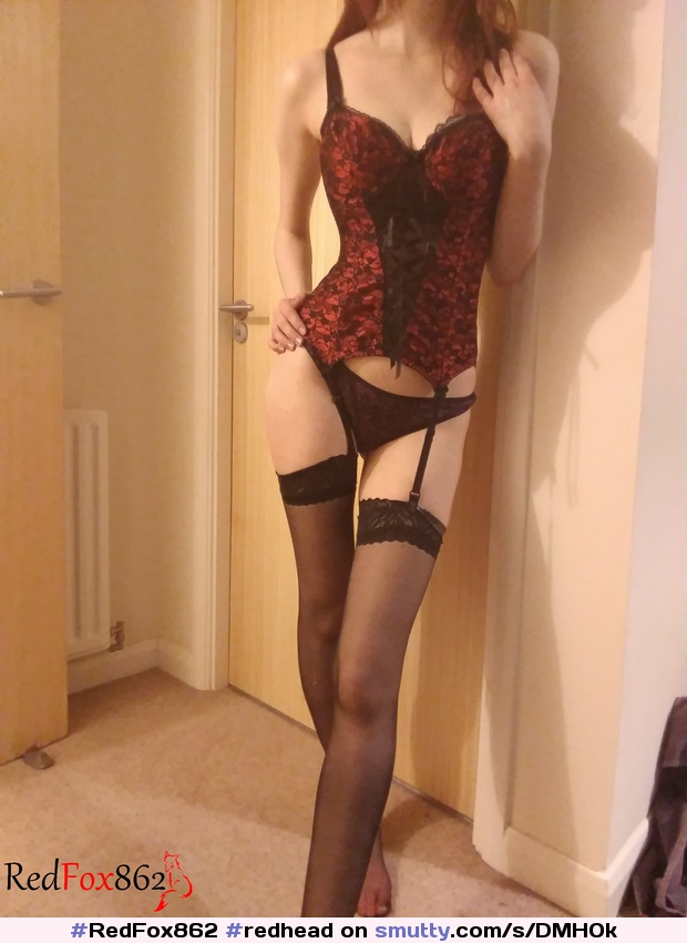 #corset #redfox862 #redhead #rubykodama #stockings.
