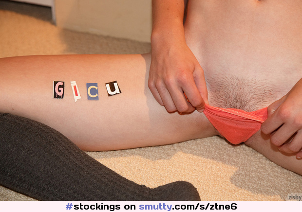 #stockings #AprilGrantham #peekingpubes #pullingpantiesdown #trimmed