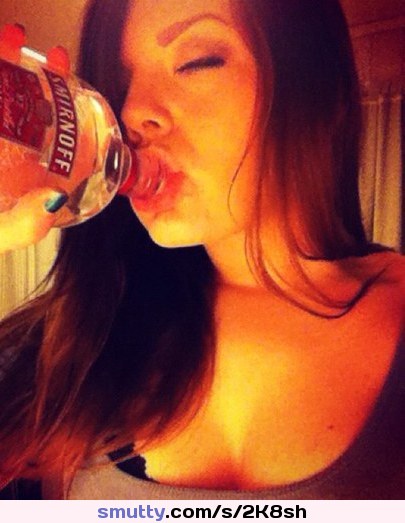 Exgf Exgirlfriend Vodka Booze Liquor Drunk Drunkgirl Drunkslut Alcohol Brunette