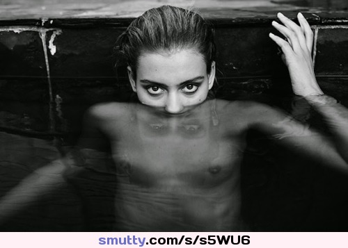 #gorgeous #erotic #eyecontact #blackandwhite #photography #skinnydipping #swimming #smalltits #slim #slender #wet #attitude