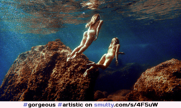 by Kate Bellm #gorgeous #artistic #nude #underwater #twogirls #friends #skinnydipping #swimming #attitude #backside #ass #greatass #nicelegs