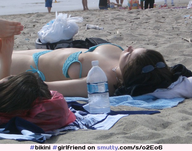 #bikini #girlfriend #topless #beach #nipslip