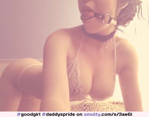 An image by Pittsburgh2999: 's Good Girl | #goodgirl #daddyspride #obedient #ballgag #whitelingerie