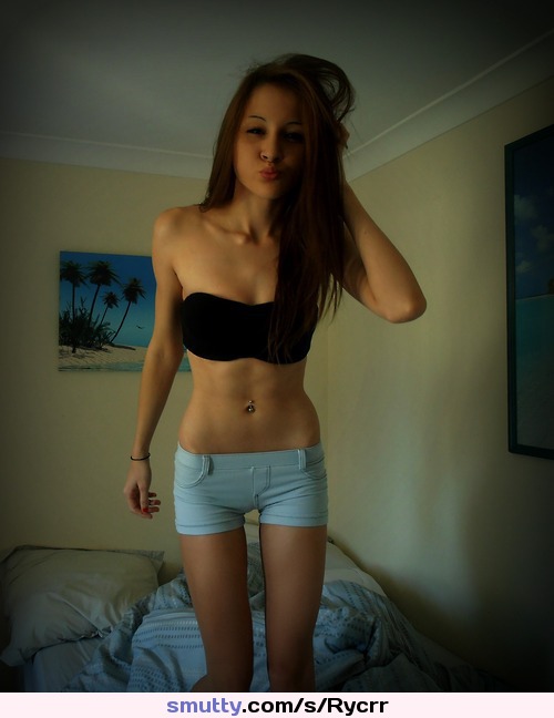 #petite #tiny #skinny #abs #nonnude #young #teen #brunette #shortshorts #thighgap #smalltits #kissing