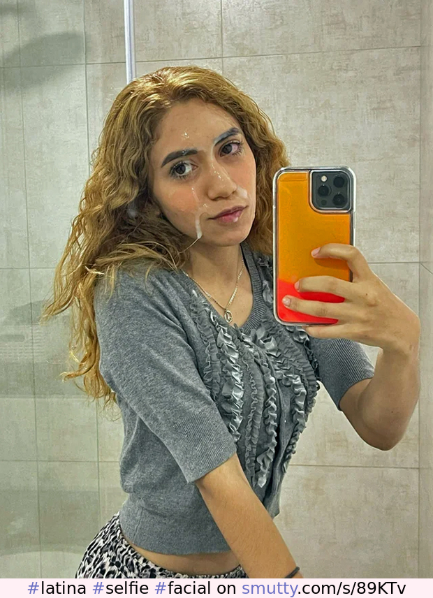 #latina #selfie #facial #cumshot #cumonface #selfshot #mirror #spermonface #eyecontact