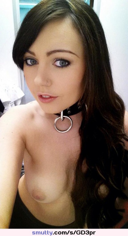 #collar #collared #submissive #subby #subbie #SubmissiveGirl #goodgirl #GrayEyes #GreyEyes #topless
