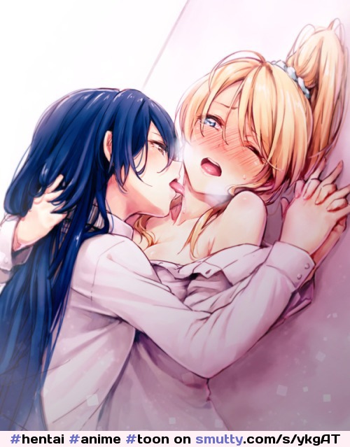 #hentai #anime #toon #licking #lickingneck #lesbian #lesbians #yuri #ponytail #blond #blush #blushing