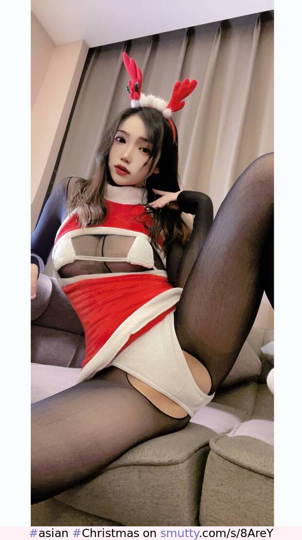 #asian #Christmas #reindeer #panties #crotchlessbodysuit