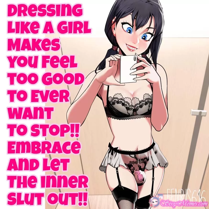 Teen Hentai Feminization sissy caption