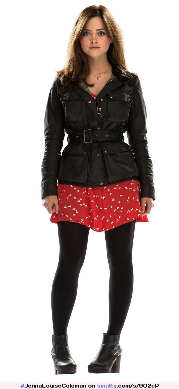#JennaLouiseColeman #shortskirt #blacktights #hot #brunette #boots