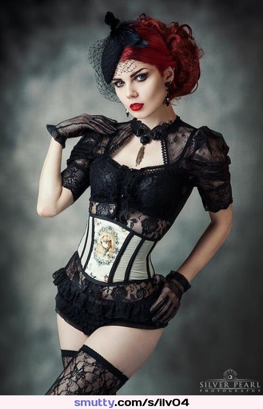 #babe #redhead #redlips #nn #lace #lingerie #burlesque #pale #corset #stockings #gloves #gothgirl #sexy #erotic #seductive #hottie #classy
