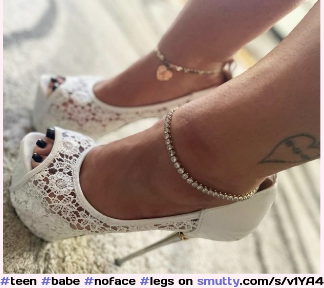 #teen #babe #noface #legs #feet #footfetish #pov #anklet #jewelry #toenails #heels #heelwank #nn #tattooed #fashion #sexy #classy #richbitch