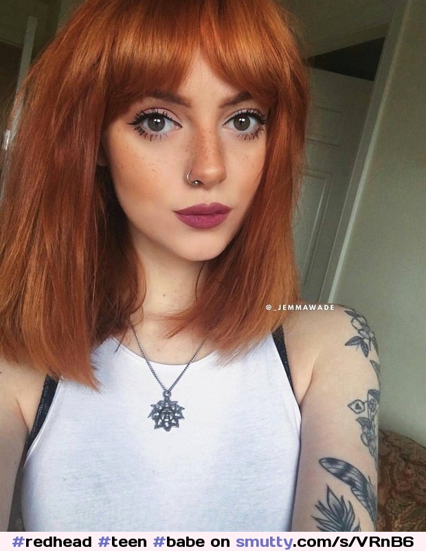 #redhead #teen #babe #redlips #tattooed #pale #necklace #nn #cutie #hottie #hot #face #prettyface #selfie #teenmistress #sexy #seductive
