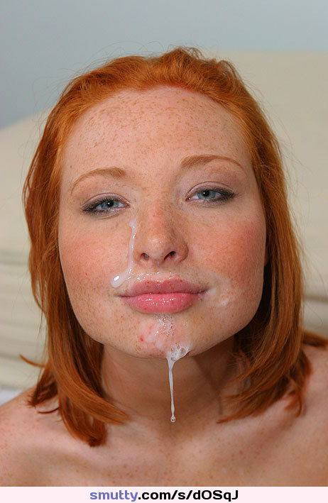 Blowjob Redhead Freckles Cumshot Facial Sperm