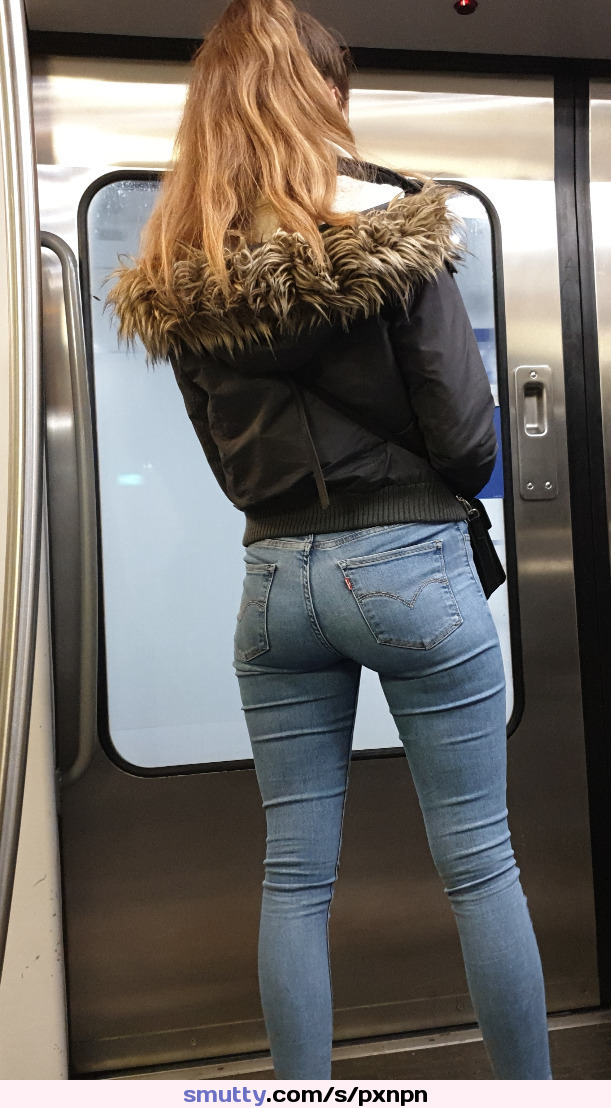 #subway#beautiful#nonnude#blonde#jeans#sexy#ass#reallife
